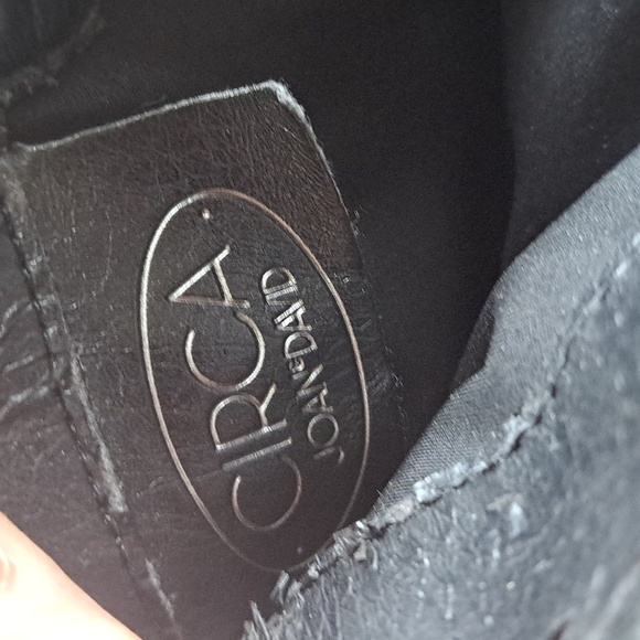 Circa Joan & David Kirstin Black Pebbled Leather Slouchy Heel Ankle Booties - Picture 8 of 14